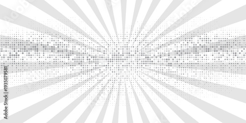 Abstract halftone background made of dots of different sizes in gray colors