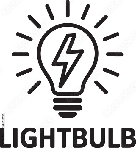 Creative light bulb icon with number four symbolizing innovative ideas and solutions