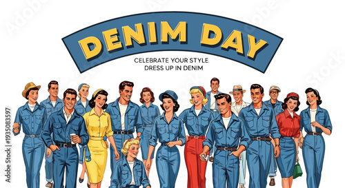 Group of People Wearing Denim Outfits Together.