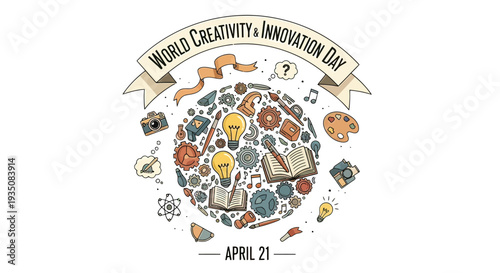 World Creativity and Innovation Day poster design.