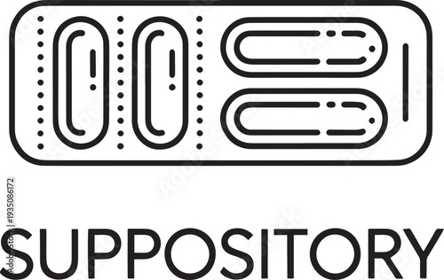 Iconic Representation of Medical Suppositories in Packaging