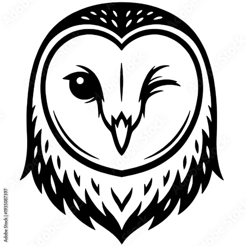 Flirty owl silhouette