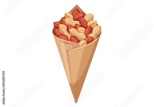 Colorful popcorn in a cone.