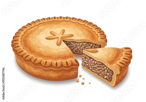 Delicious Homemade Pie with Filling.