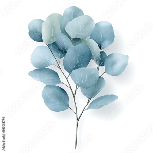 Elegant Eucalyptus Branch with Soft Blue Leaves for Modern Home Decor and Design