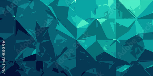 Green background texture with triangle layers in an abstract geometric pattern. Green 3D polygonal technology abstract background.