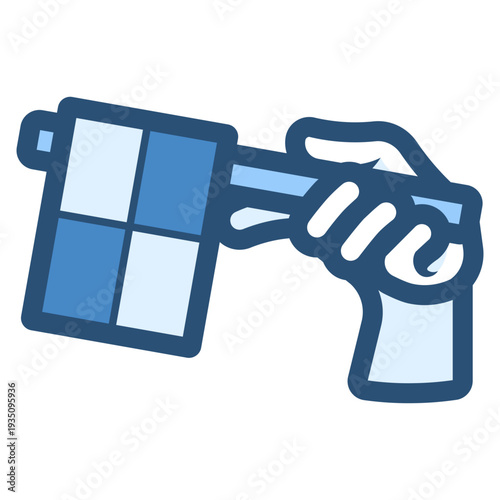 referee hand holding offside flag icon
