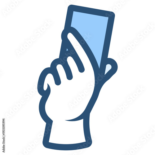 referee hand holding penalty card icon