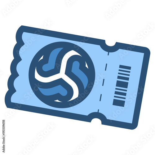 soccer or football world cup ticket icon