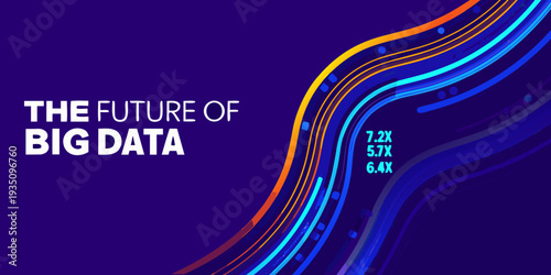 Abstract design showcasing the future of big data and growth statistics