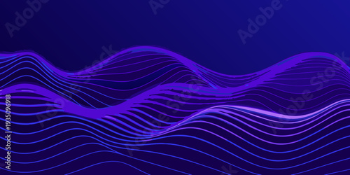 Abstract flowing lines create a vibrant undulating wave pattern
