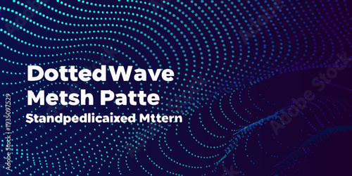 Abstract dotted wave pattern with teal and navy blue color scheme