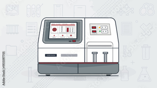 Blood Analyzer Machine in a Laboratory Setting