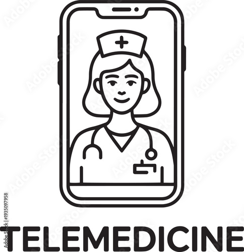 Telemedicine Consultation With Nurse On Mobile Device