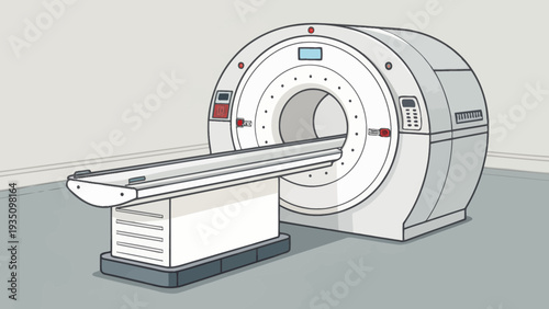 Medical CT Scanner Machine Illustration