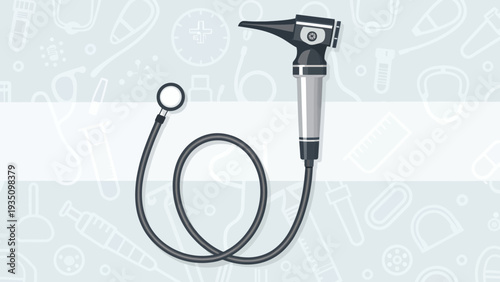 Medical Stethoscope and Otoscope Illustration