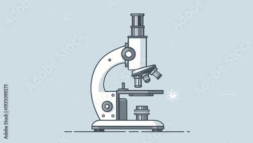 Modern Microscope Illustration for Scientific Research