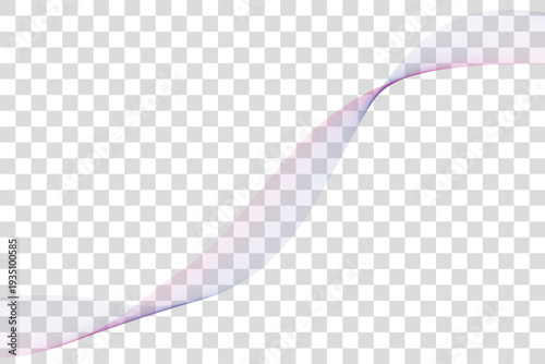 Abstract flowing wave pattern with delicate pink and blue hues on a transparent background, suggesting digital motion and fluidity