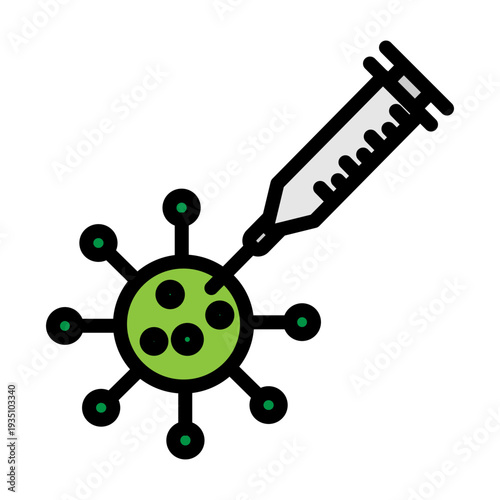 Vaccination Drive Vector Filled Icon Design