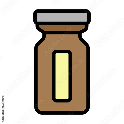 Vaccine Bottle Vector Filled Icon Design