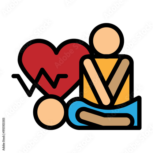 CPR Vector Filled Icon Design