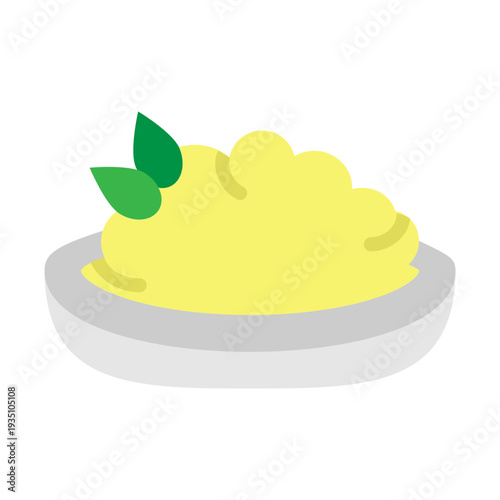 Mashed Potatoes Vector Flat Icon Design