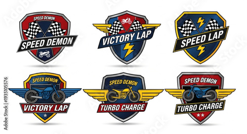 Racing Badges and Logos Collection for Speed and Victory.