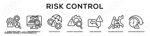 Risk Control web banner icon illustration concept