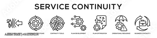 Service Continuity web banner icon illustration concept