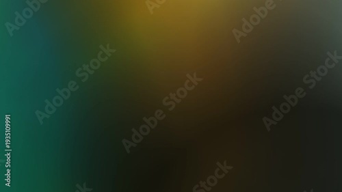 Dark abstract background with soft gradient transition from teal to dark brown and yellow