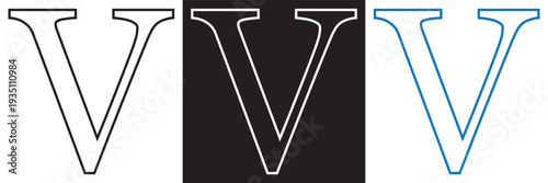 Set of Stylized Alphabet Letters on Dark Background. Collection of decorative  letters in various serif styles with gradients and outlines on black square backgrounds.EPS10/AI.