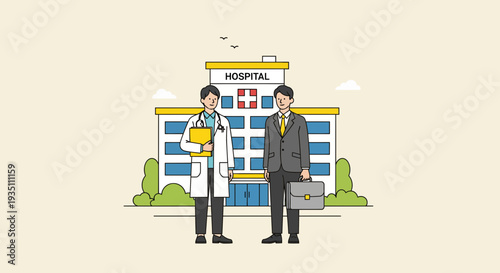 Medical Professional and Business Leader Partnership at Hospital