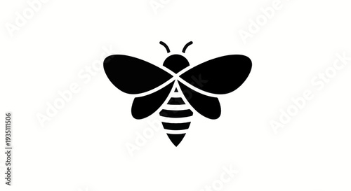 Black Silhouette of a Bee 2.