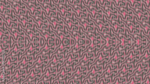 Abstract Seamless Pattern of Intertwined Geometric Shapes with Pink and Grey Tones
