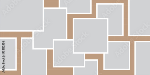 Pictures or photos frame collage layout abstract photo frames and digital photo wall template
