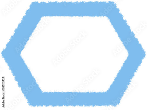 水色のふわふわした「もこもこ」質感の長方形フレーム素材。中央コピースペース付きでメッセージカードやSNS投稿、Webバナーの装飾に使えるベクター背景イラスト/4