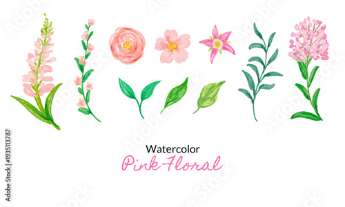 Watercolor Pink Floral