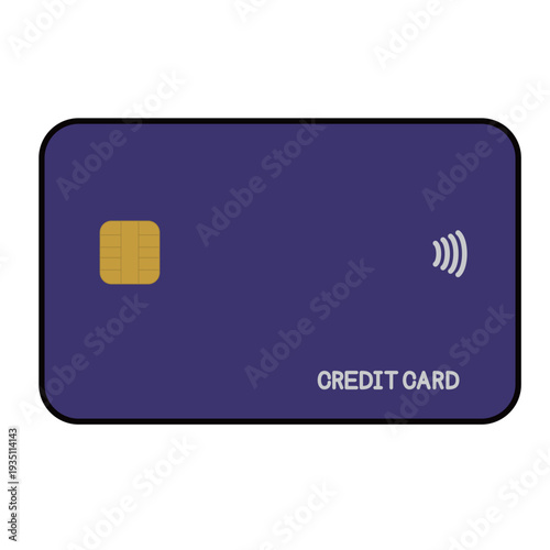 シンプルなクレジットカードのイラスト