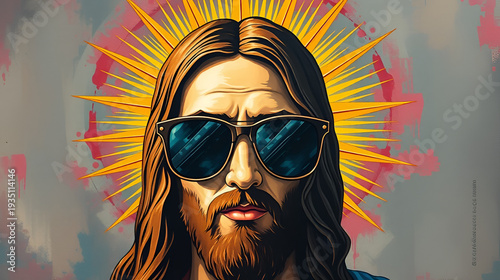 Jesus wears sunglasses art spirituality creativity.