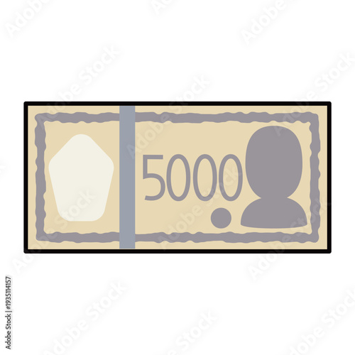 シンプルでかわいいお札・紙幣のイラスト