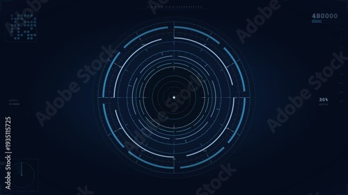 Wallpaper Mural Radar Screen Scanning with Concentric Circles. Torontodigital.ca