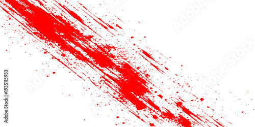 A grunge red paint splash vector illustration featuring artistic blood-like splatters, ink drips, and textured stains on a decorative design backdrop wallpaper