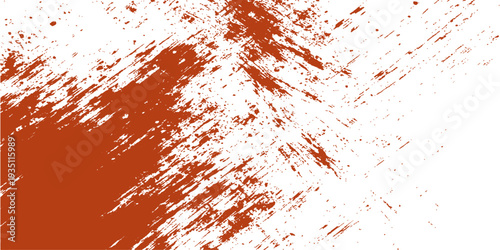 Abstract red and black background featuring grunge ink splatters and watercolor paint textures with sharp vector lines and a dirty blood splat brush pattern design