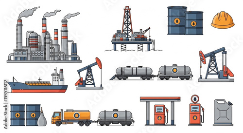 Oil Refinery and Transportation Equipment.