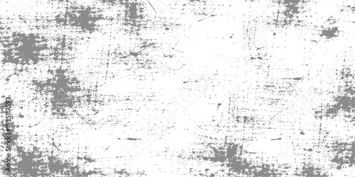 Vintage black and gray abstract grunge background featuring a dirty textured paint pattern on an old rough paper wall with an antique ink border frame illustration