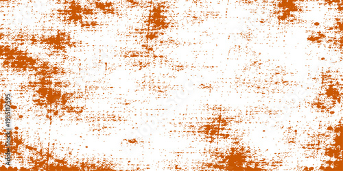 Weathered abstract orange background featuring a rusty metal texture with peeling paint and a grungy aged surface pattern on a rough vintage wall backdrop