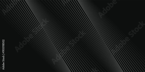 Black oblique straight line background. Masculine dark linear abstract wallpaper. Elegant luxury striped gradient texture.