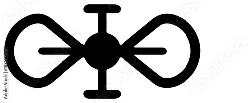 Sonic anemometer icon set for weather measurement technology