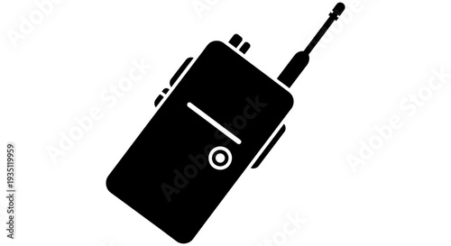 Simple illustration of a wireless microphone isolated on a white background perfect for presentations and advertising materials