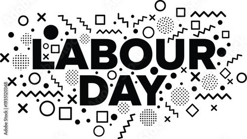 Vector labor day celebration in the usa with patriotic elements